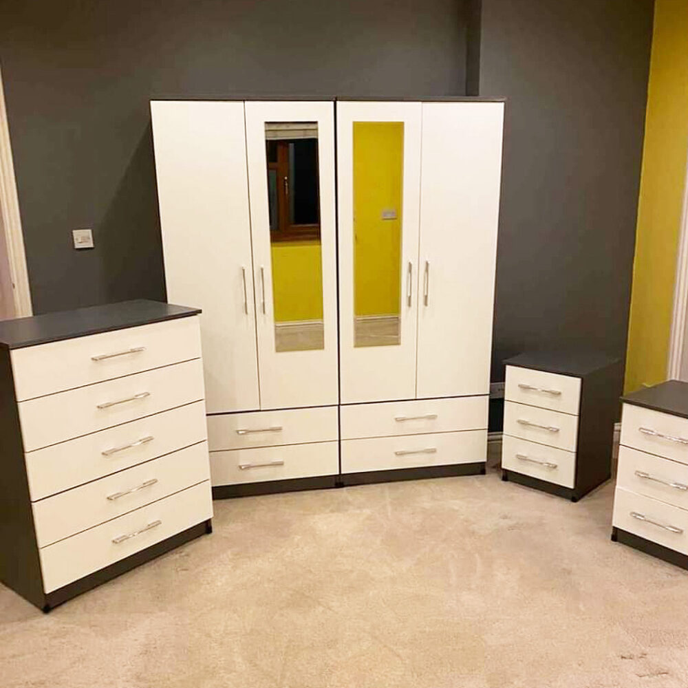 White & Grey Stylish Wardrobe